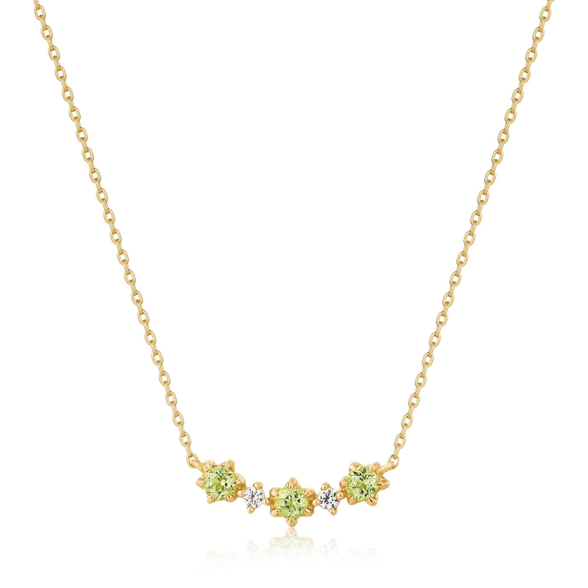 Ania Haie 14kt Gold Peridot and White Sapphire Necklace