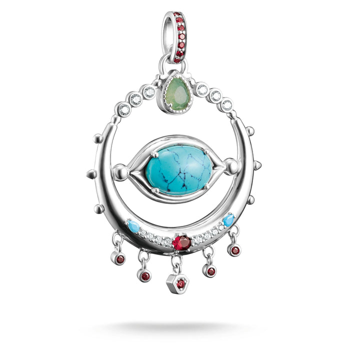 THOMAS SABO Eye Amulet Pendant with Oval Imitation Turquoise