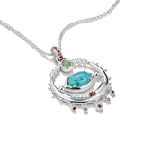 THOMAS SABO Eye Amulet Pendant with Oval Imitation Turquoise