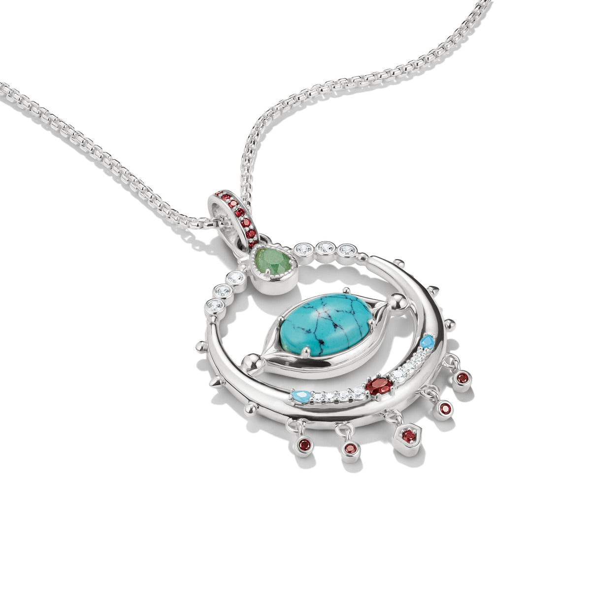 THOMAS SABO Eye Amulet Pendant with Oval Imitation Turquoise