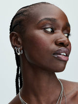 Pandora Treated Freshwater Cultured Pearl & Pavé Hoop Earrings