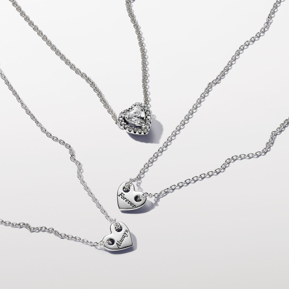 Forever & Always Splittable Heart Collier Necklaces