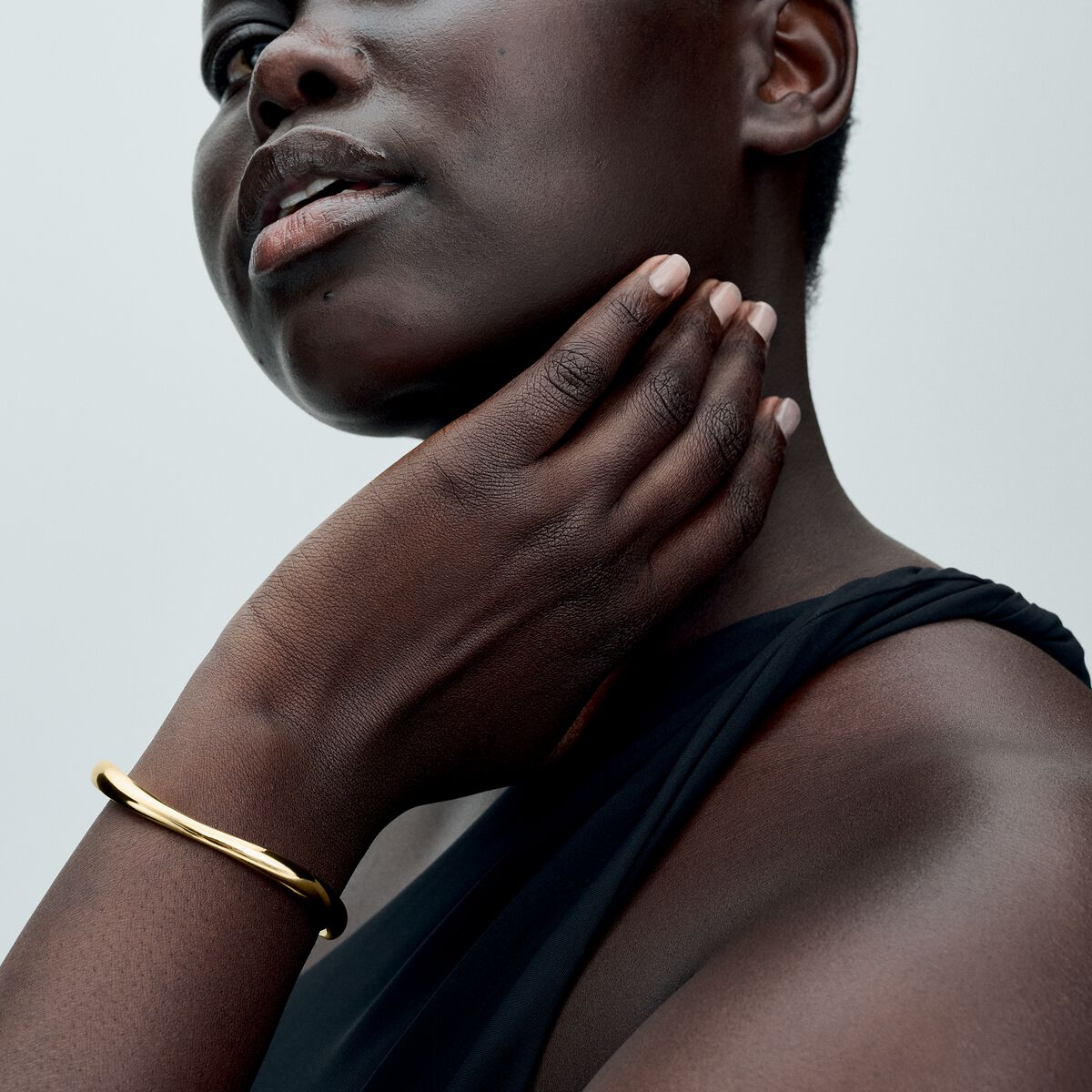 14k Gold-plated open bangle