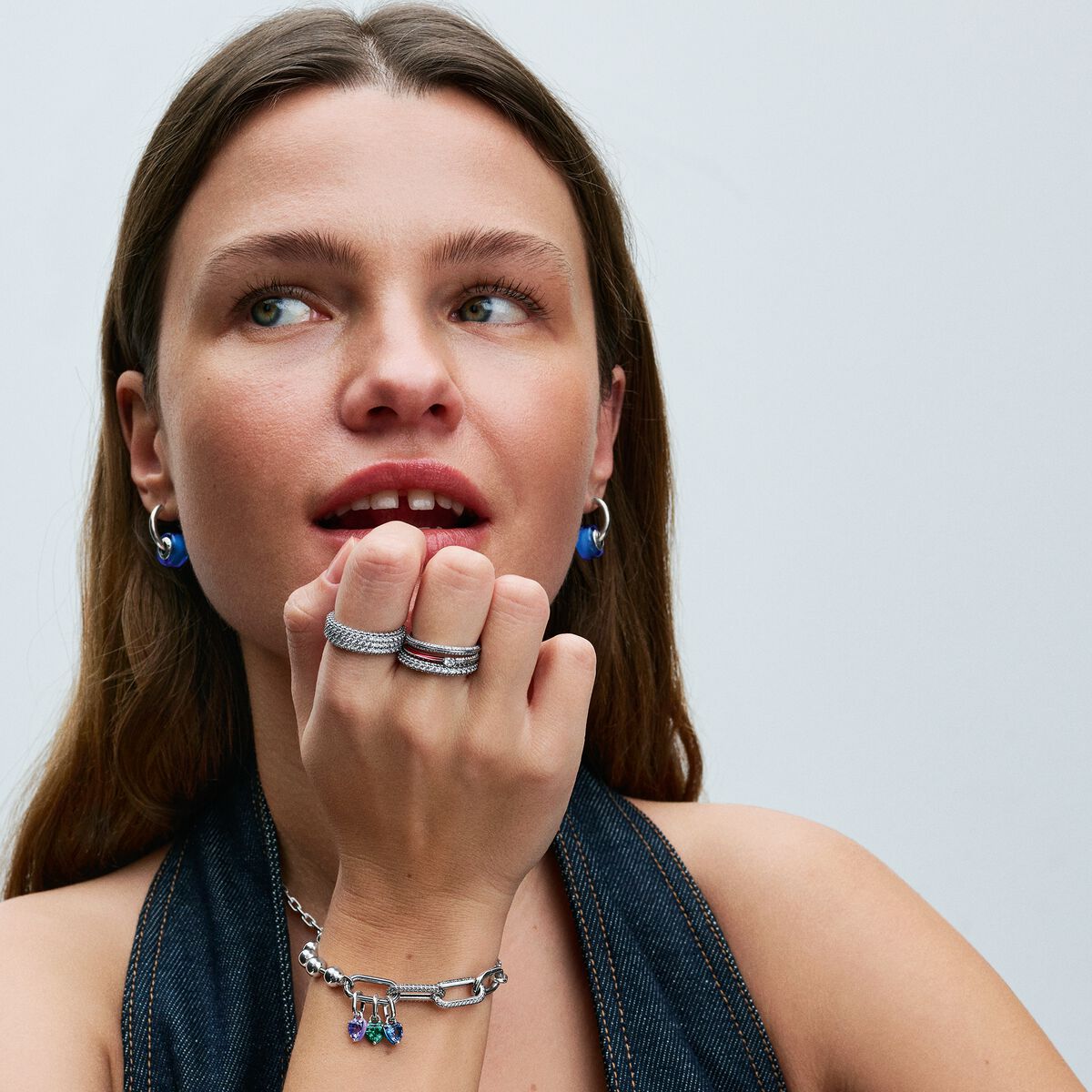 Pandora Moments 18 mm Charm Hoop Earrings