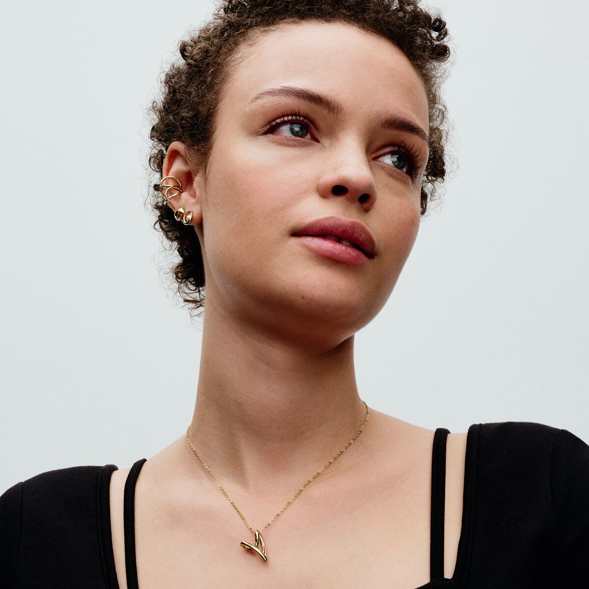 Organically Shaped Heart Pendant Necklace