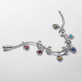 January Crystal Birthstone Eternity Circle Dangle Charm