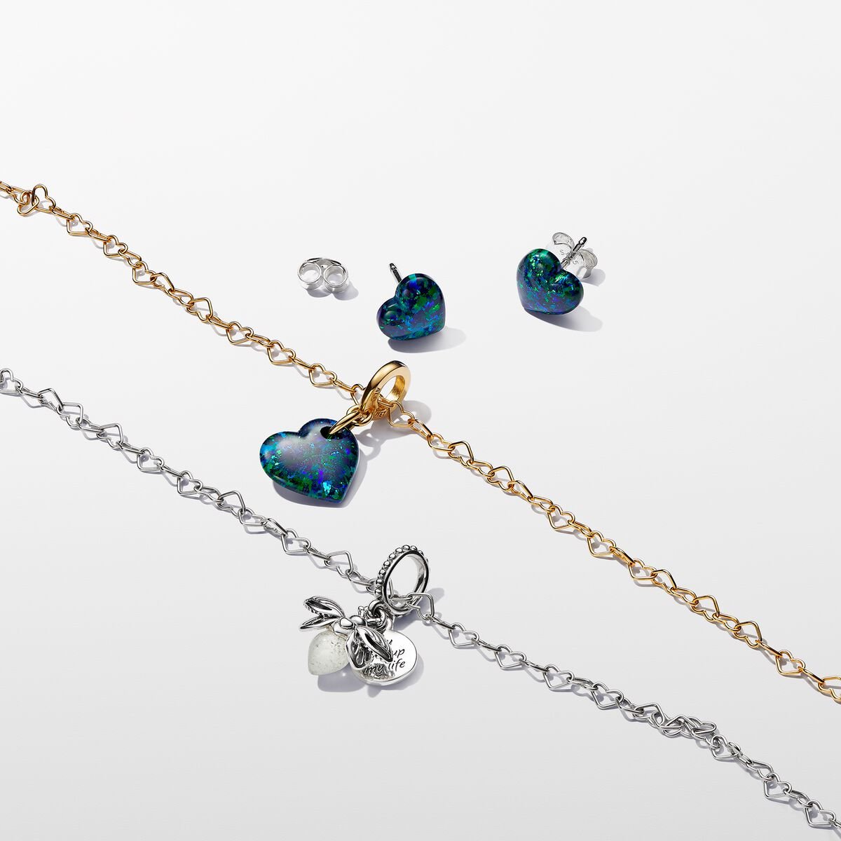 Pandora Linked Hearts Collier Necklace