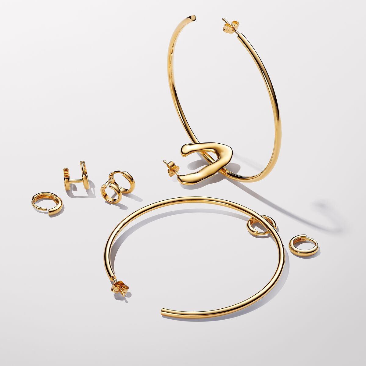 Double Huggie Hoop Earrings