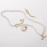 Treated Freshwater Cultured Pearls T-bar Collier Necklace