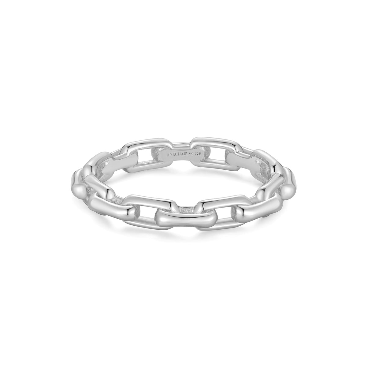 Ania Haie Silver Paper Clip Link Ring