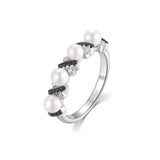 Ania Haie Two-Tone Sparkling Braided Shell Pearl Ring