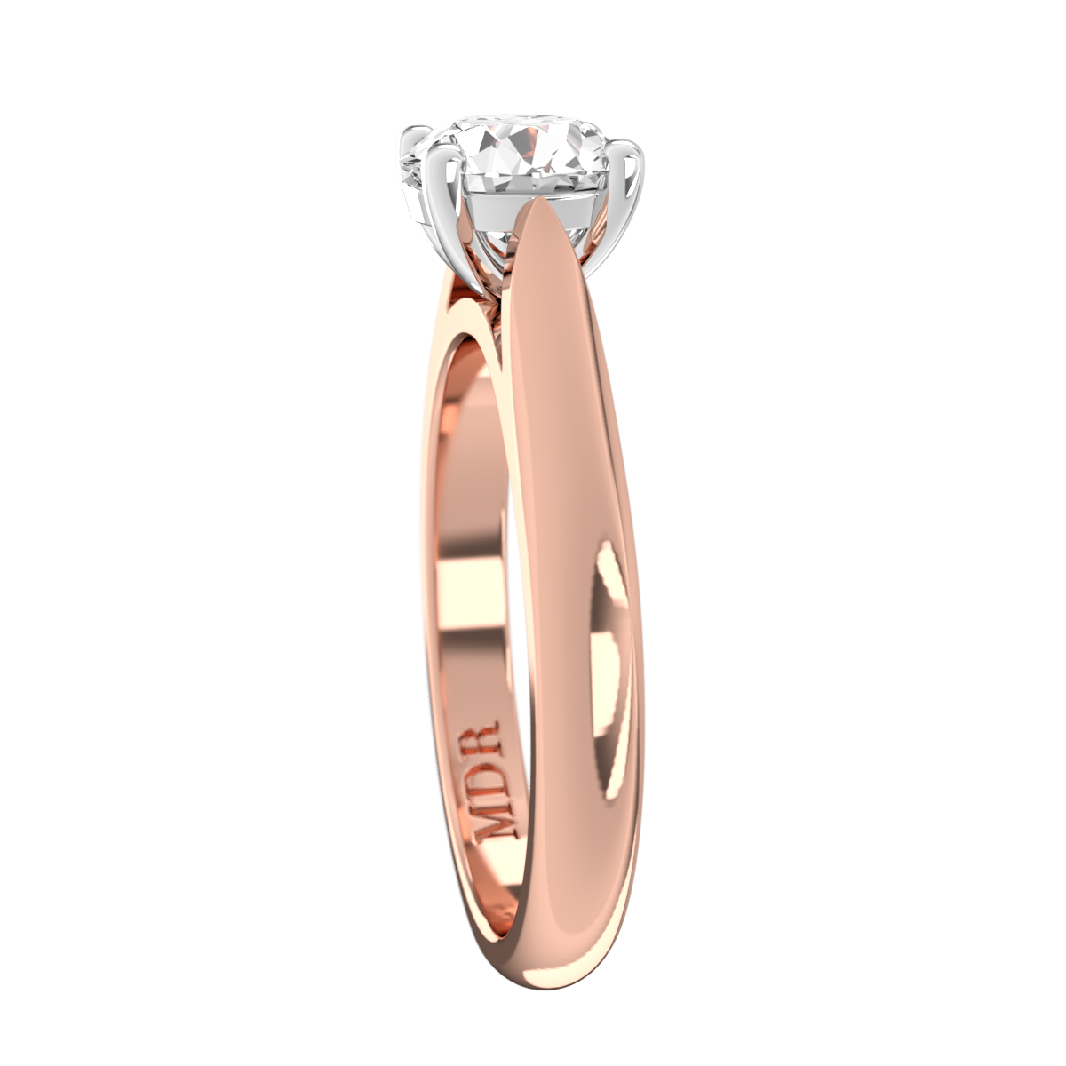 Classic Brilliant Cut upswept Shank with four claw Setting