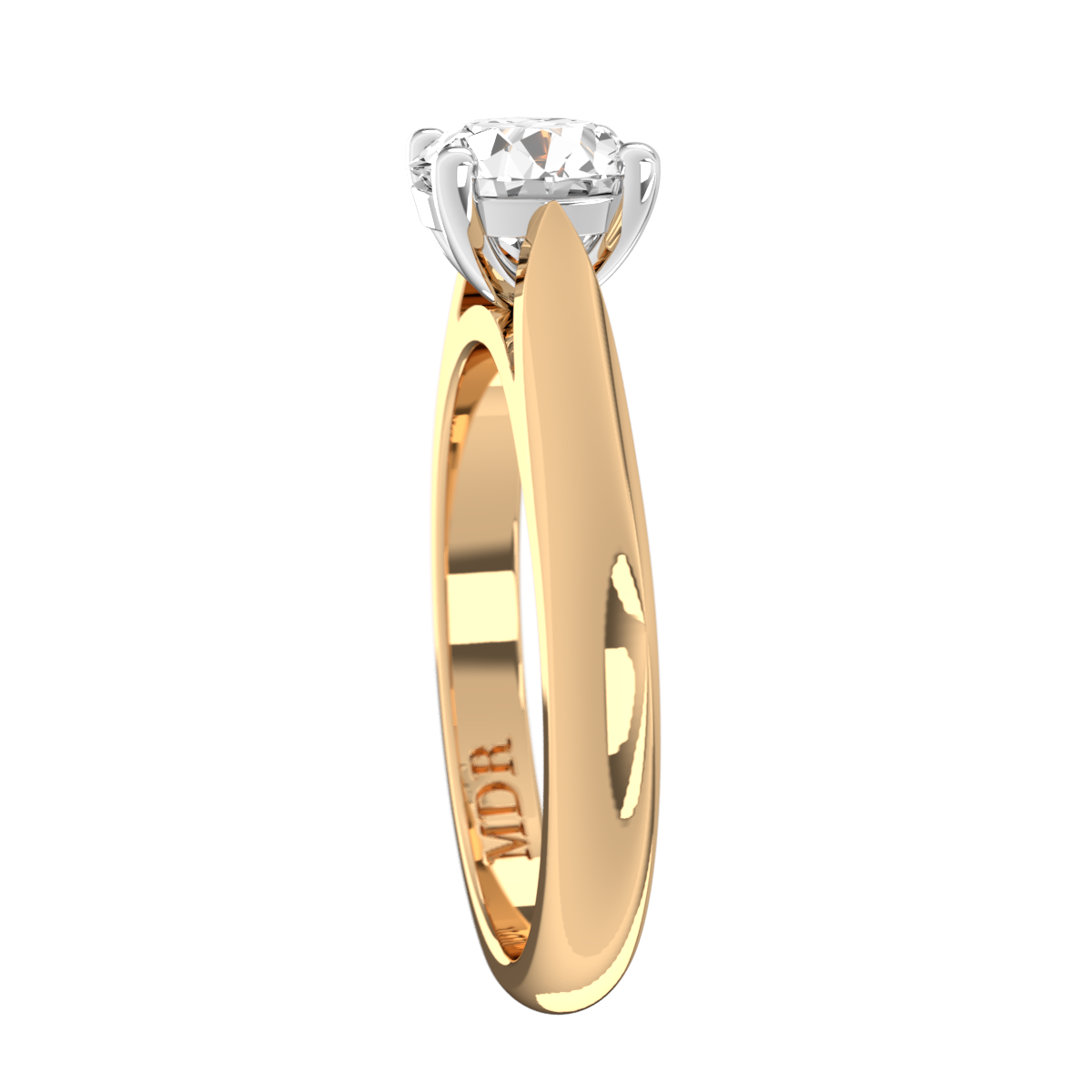 Classic Brilliant Cut upswept Shank with four claw Setting