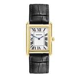 Sekonda Mens Clement Guilloche Dial Black Leather 28x37mm Watch
