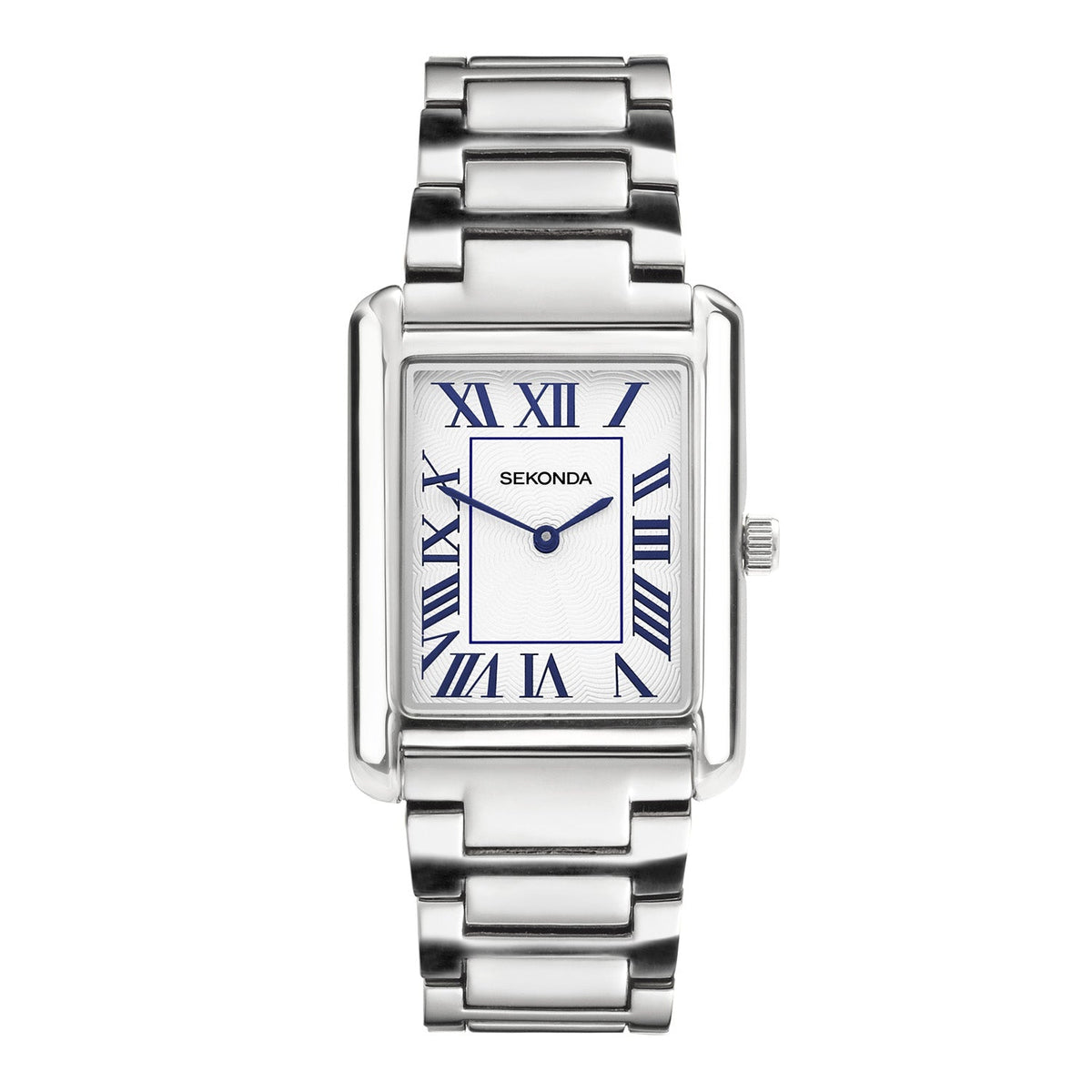 Sekonda Mens Clement Guilloche Dial Stainless Steel Bracelet 28x37mm Watch