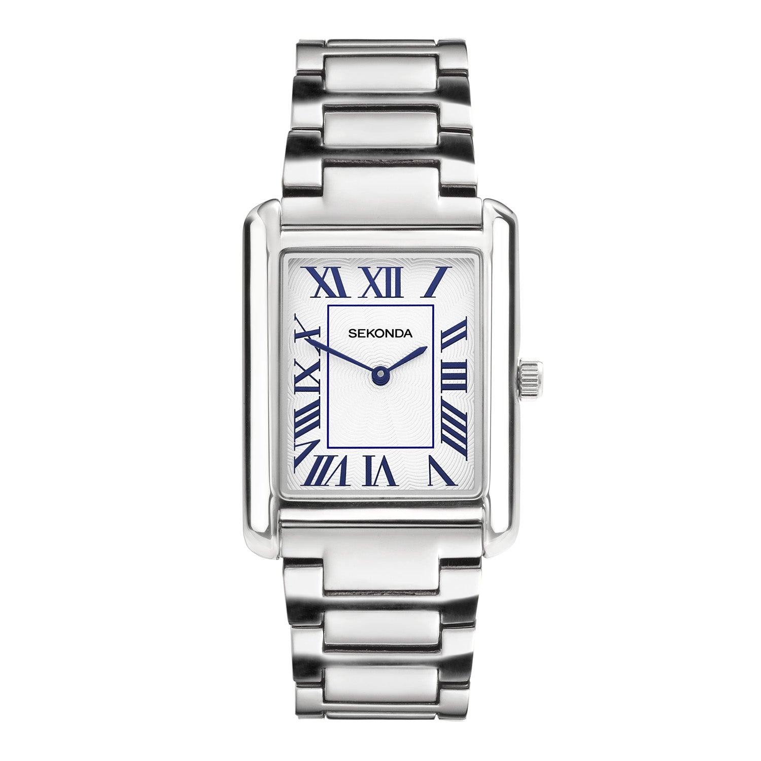 Sekonda Mens Clement Guilloche Dial Stainless Steel Bracelet 28x37mm Watch