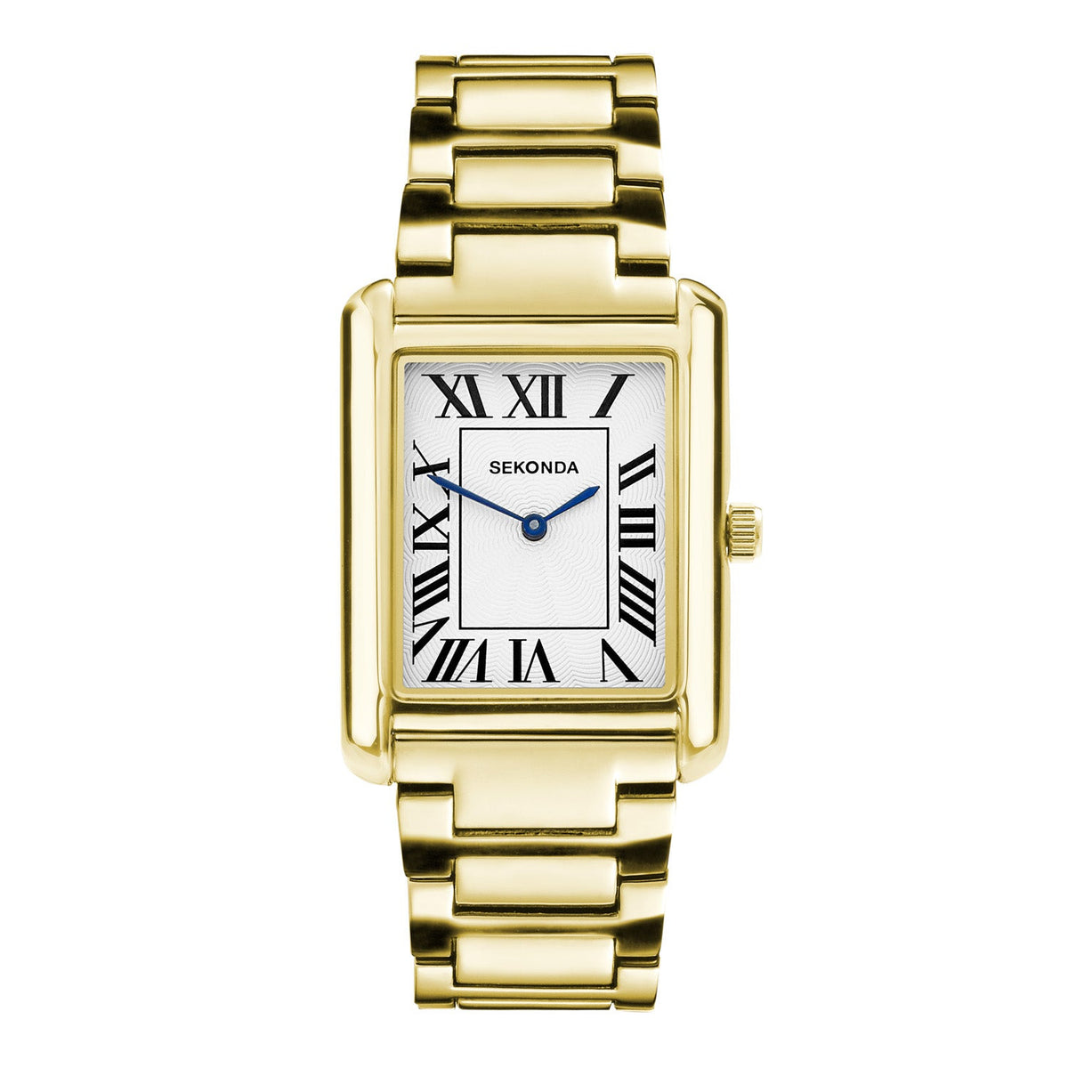 Sekonda Mens Clement Guilloche Dial Iron Plated Bracelet 28x37mm Watch