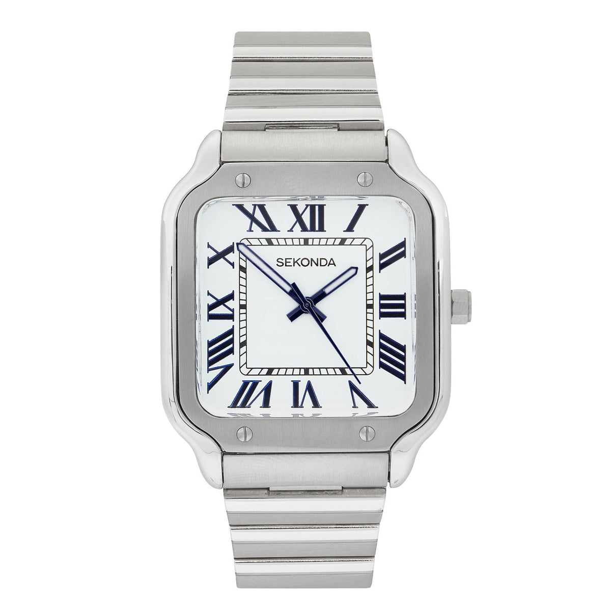 Sekonda Rene White Dial 39mm Mens Watch Silver