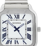 Sekonda Rene White Dial 39mm Mens Watch Silver
