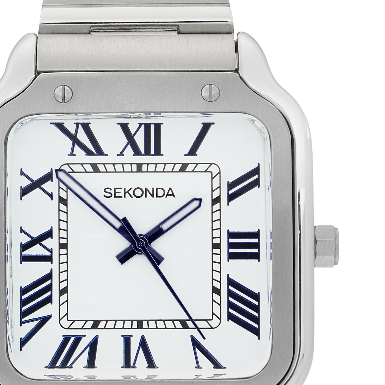 Sekonda Rene White Dial 39mm Mens Watch Silver