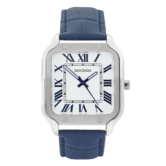 Sekonda Rene White Dial 39mm Mens Watch Blue