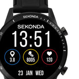 Sekonda Active Go LCD Display 45mm Unisex Watch Black
