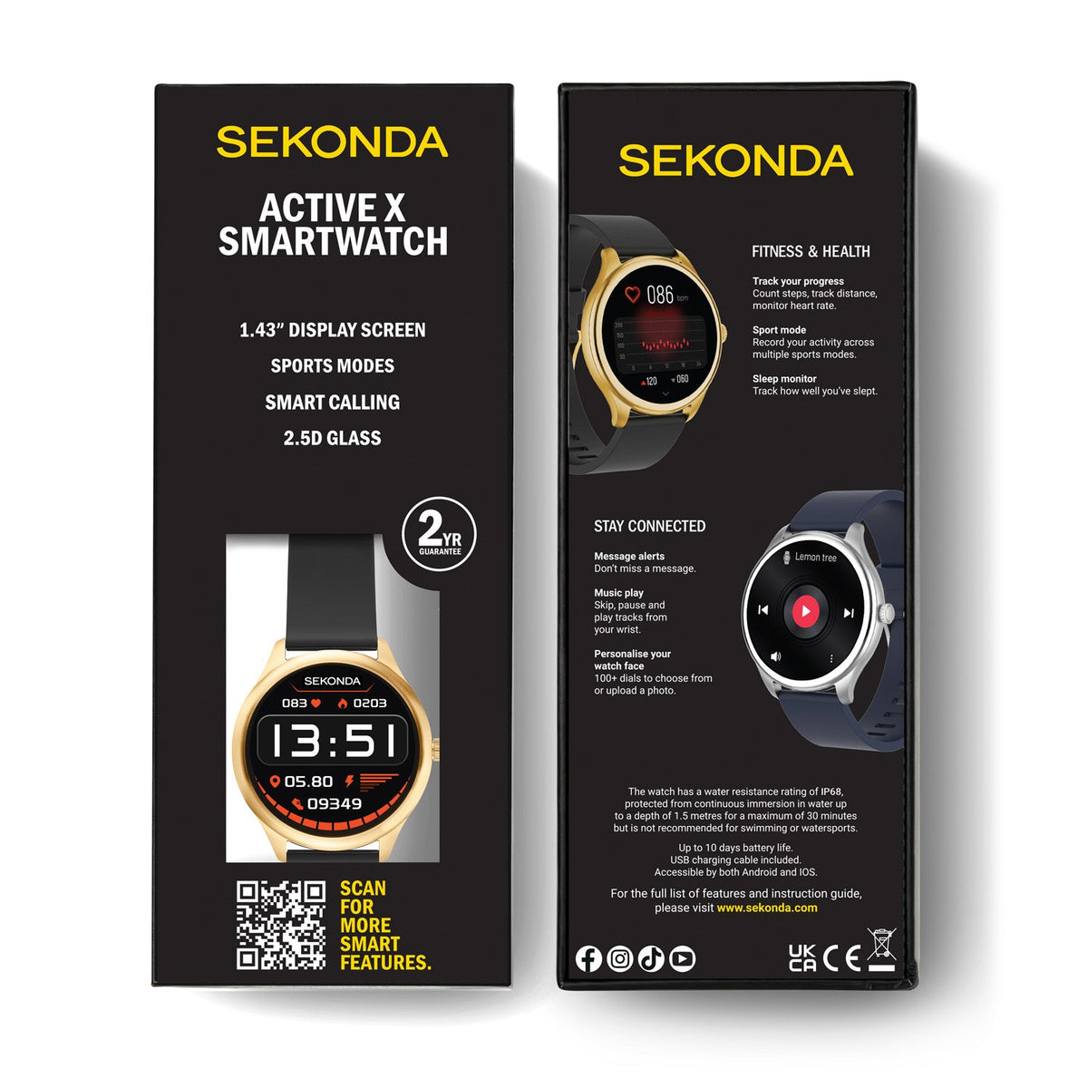 Sekonda Active X LCD Display 43mm Unisex Watch Black