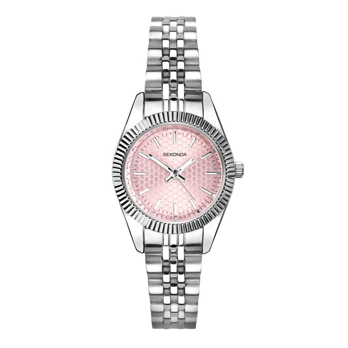 Sekonda Francis Pink Dial 26mm Womens Watch Silver