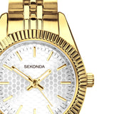 Sekonda Francis Silver White Dial 26mm Womens Watch Gold