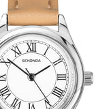 Sekonda Evans White Dial 25mm Womens Watch Tan