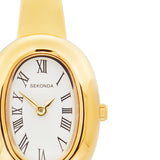 Sekonda Bellamy White Dial 23mm Womens Watch Gold