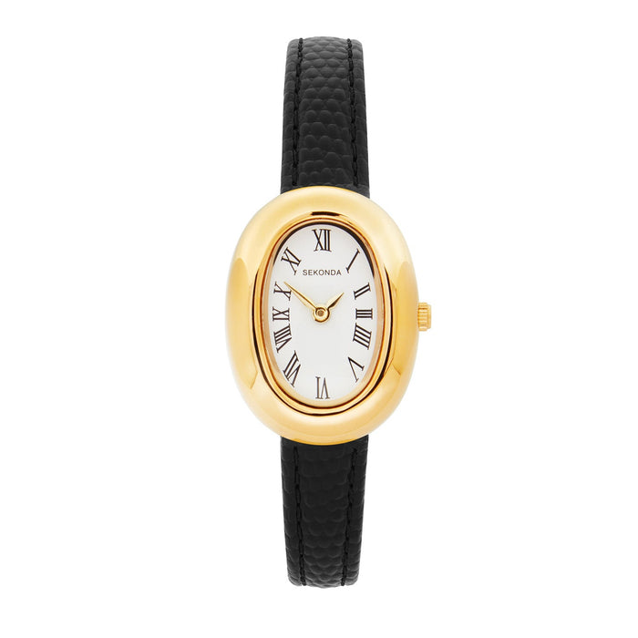 Sekonda Bellamy White Dial 23mm Womens Watch Black