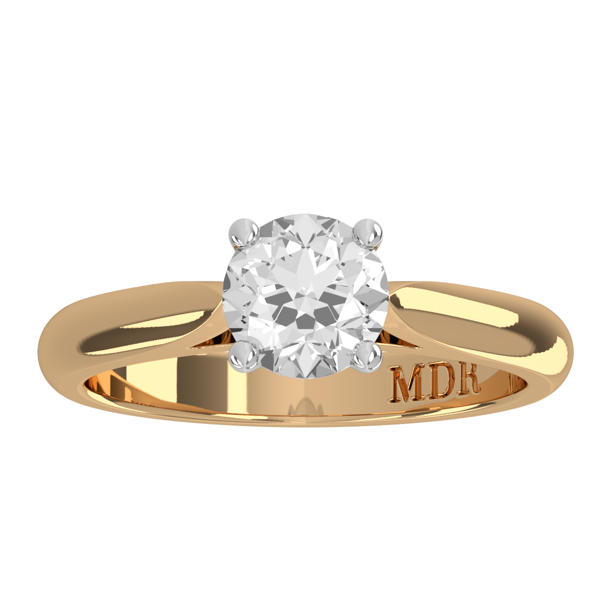 Classic Brilliant Cut upswept Shank with four claw Setting