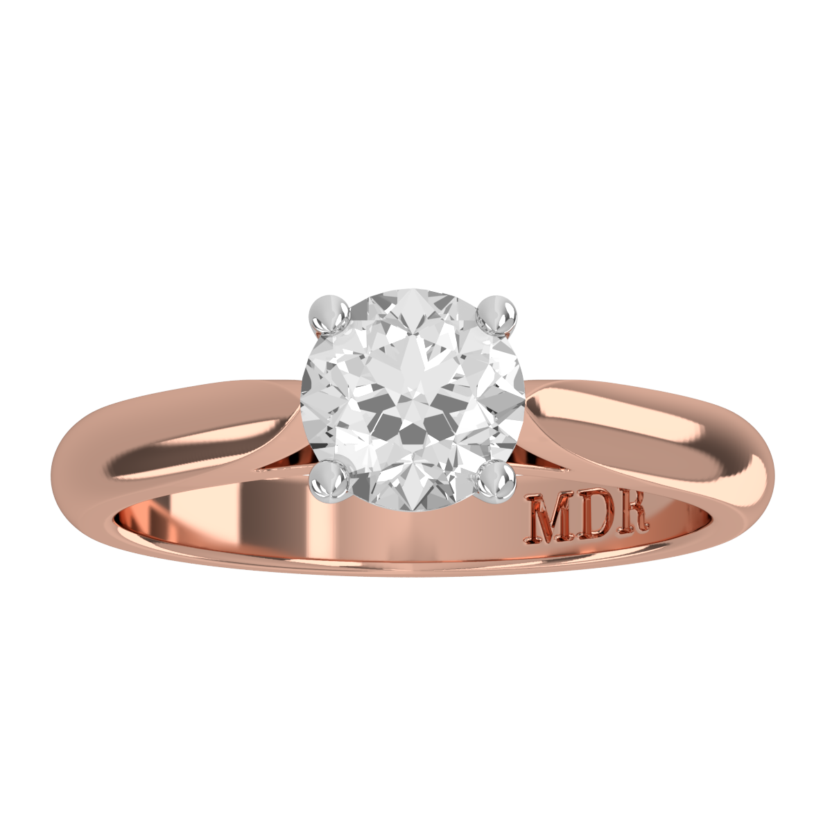 Classic Brilliant Cut upswept Shank with four claw Setting