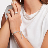 THOMAS SABO Band Ring White Stones Silver