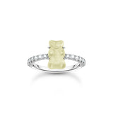 THOMAS SABO Ring with white mini sized goldbears and zirconia