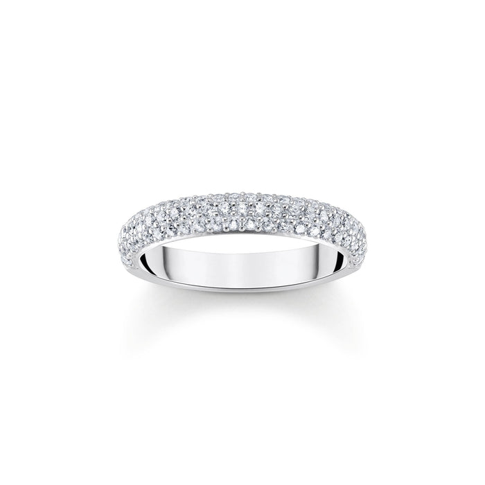 THOMAS SABO Thin band ring with white zirconia small