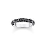 THOMAS SABO Thin band ring with black zirconia