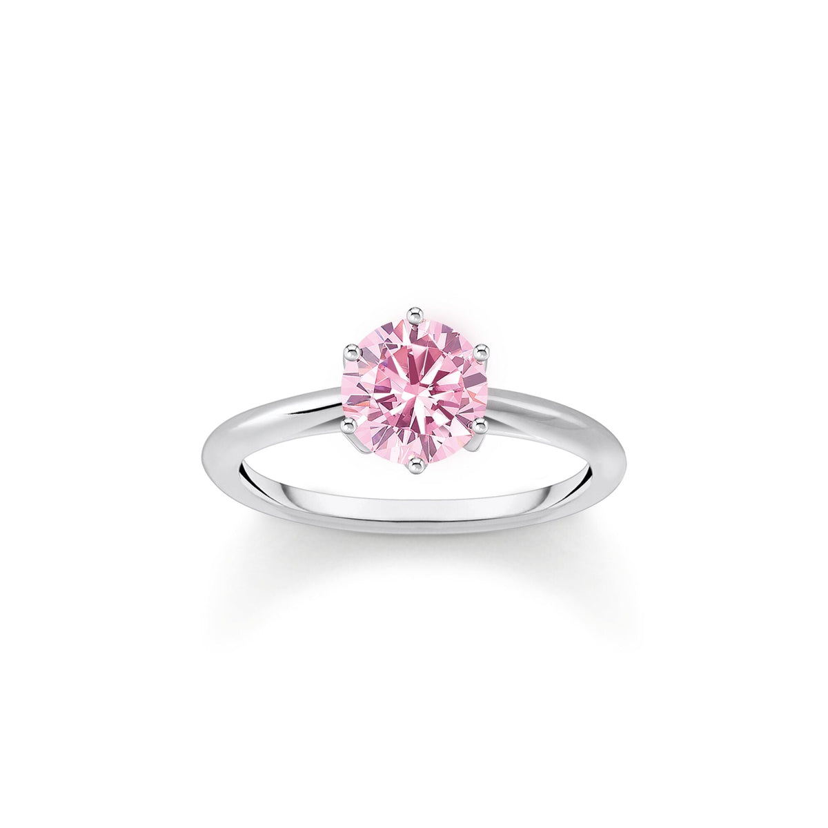 THOMAS SABO Ring with pink zirconia in brilliant cut