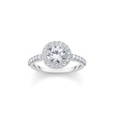THOMAS SABO Halo ring with white zirconia in brilliant cut