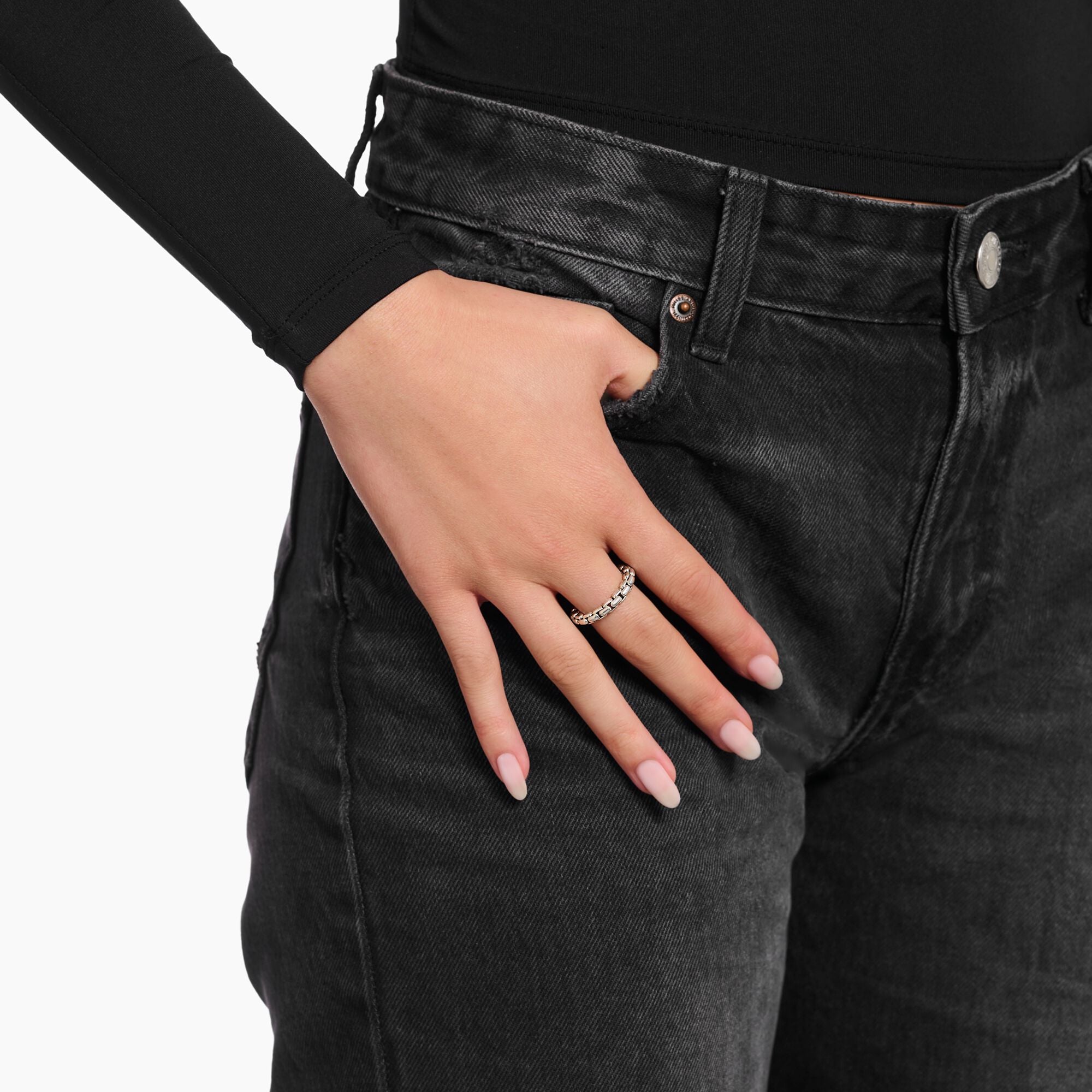 THOMAS SABO Box Chain-Ring Silver