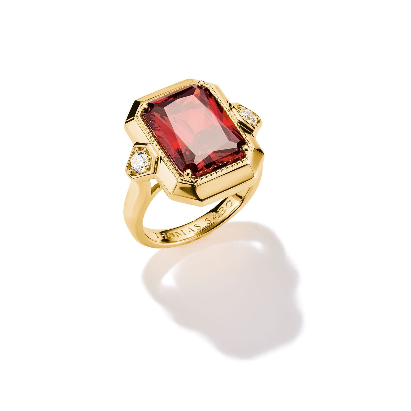 THOMAS SABO Ring with Red Zirconia Stone