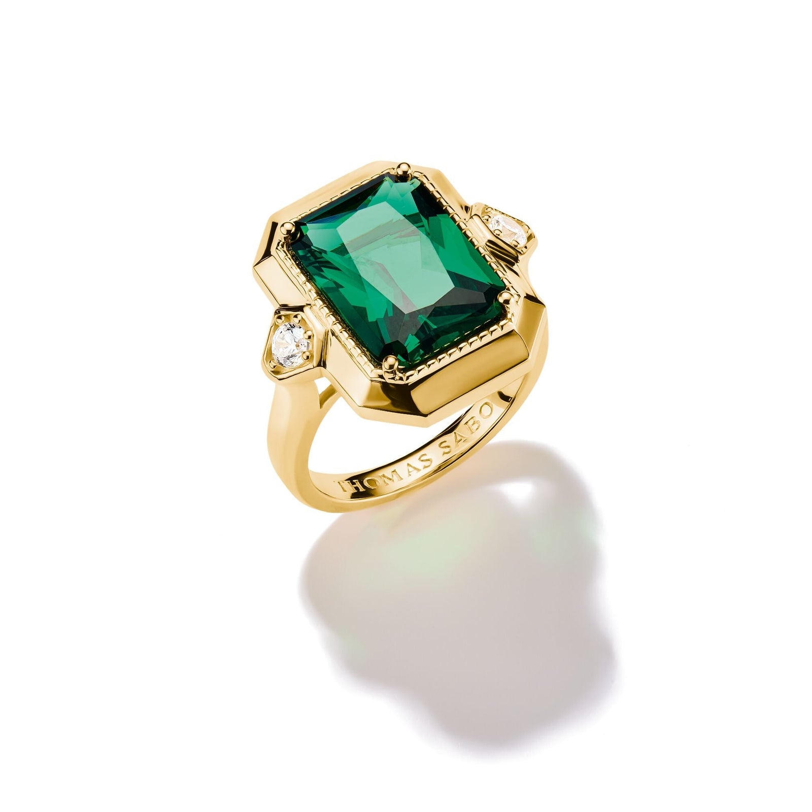 THOMAS SABO Ring with Green Zirconia Stone