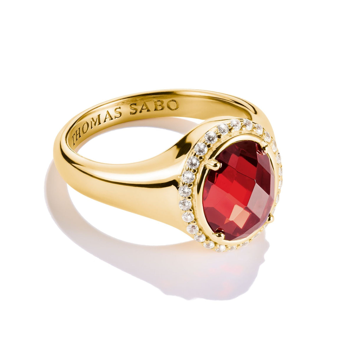 THOMAS SABO Ring with Red Zirconia Stone