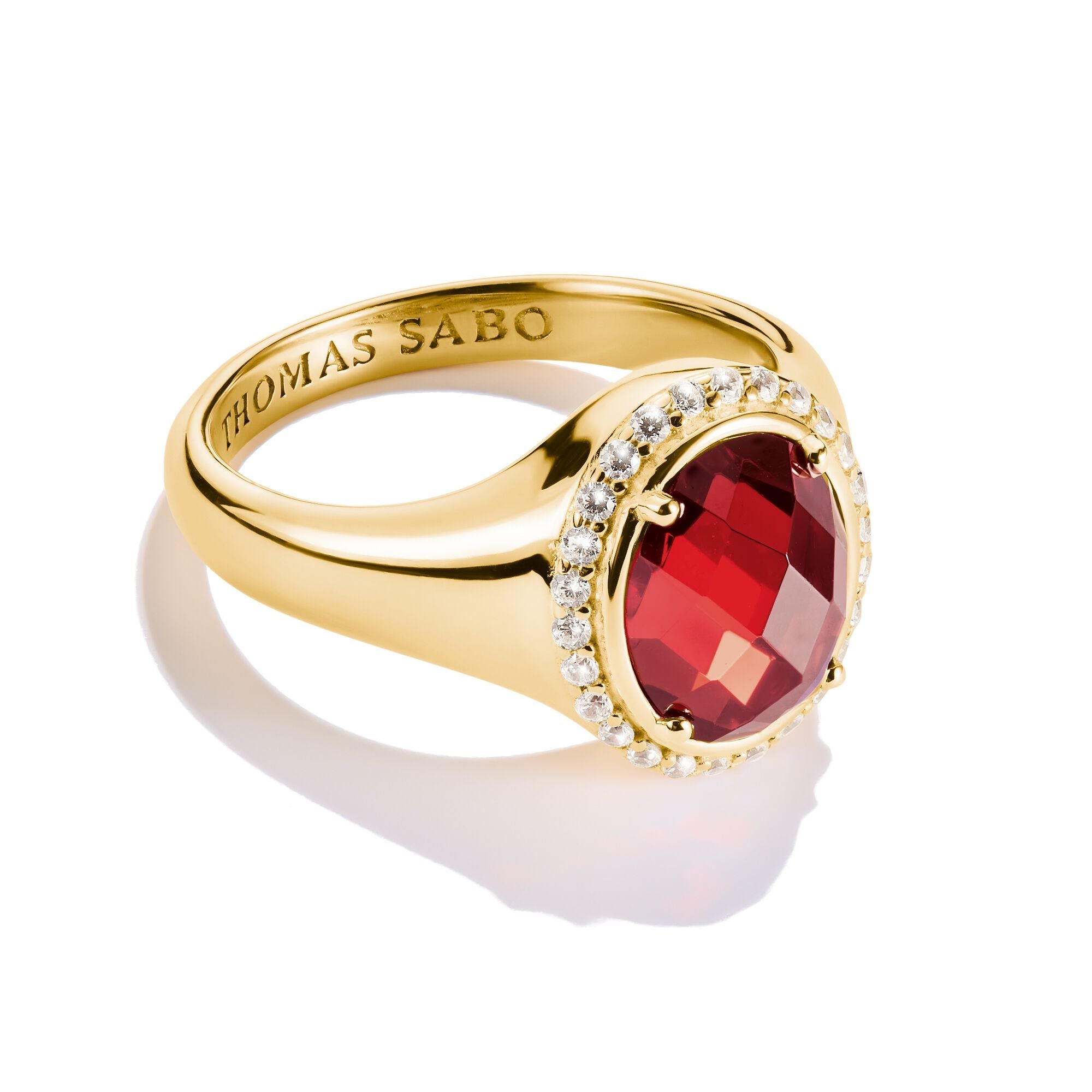 THOMAS SABO Ring with Red Zirconia Stone