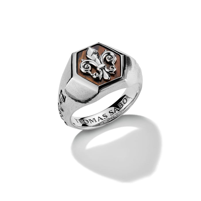 THOMAS SABO Signet Ring Lily Emblem