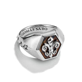 THOMAS SABO Signet Ring Lily Emblem