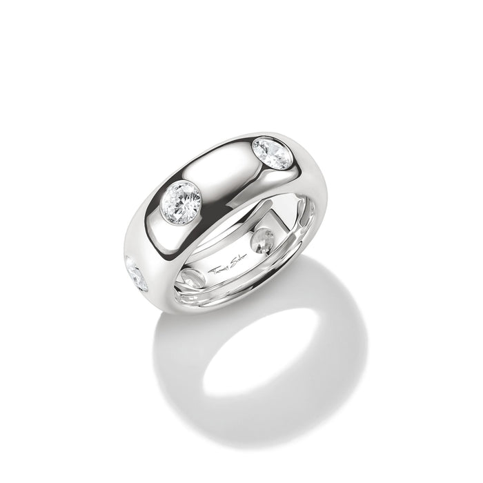 THOMAS SABO Band Ring with White Zirconia Stones