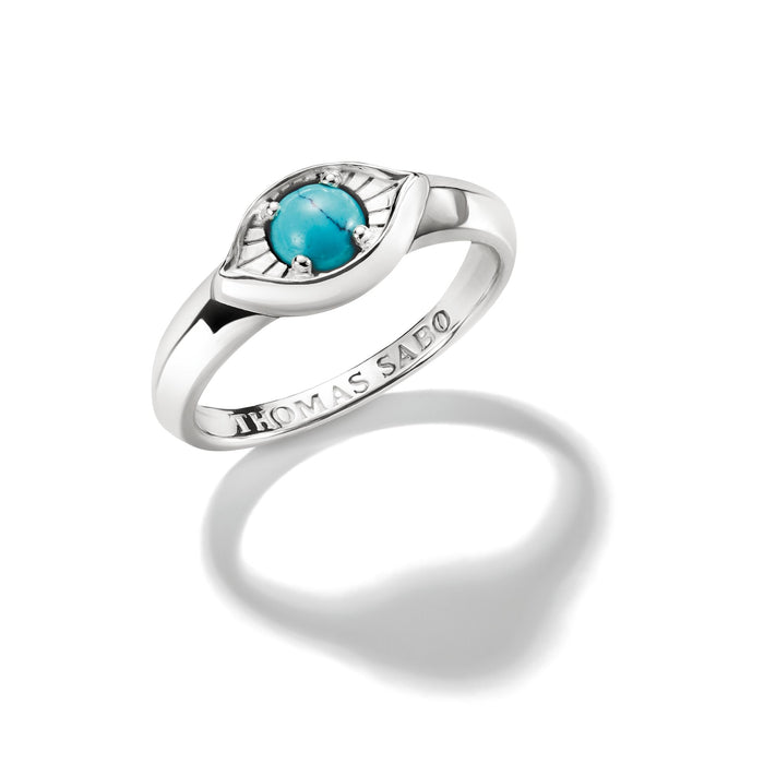 THOMAS SABO Small Eye Ring with Imitation Turquoise