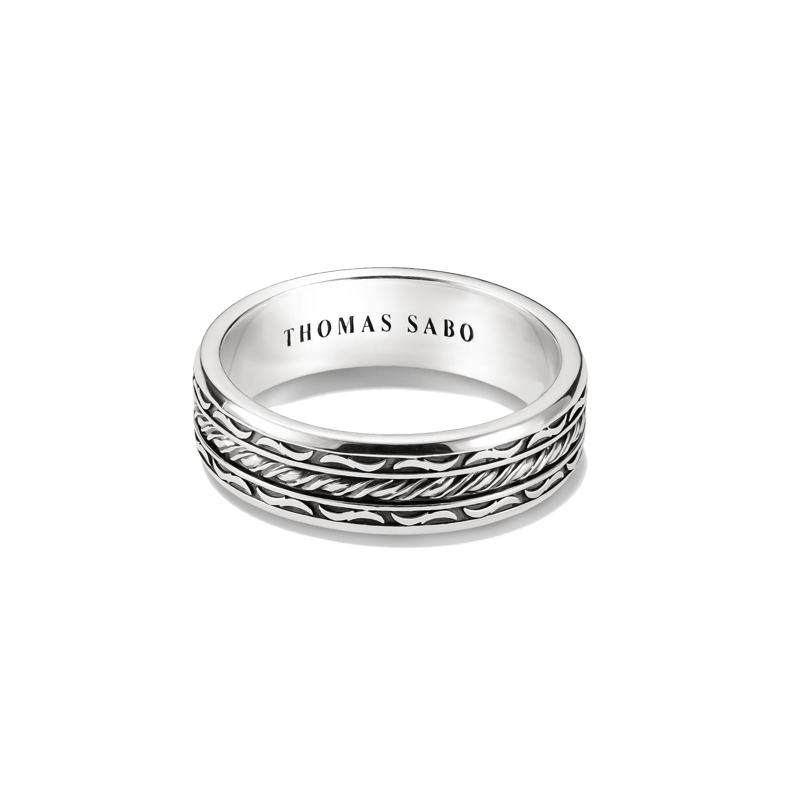 THOMAS SABO Band Ring with Twisted Center Bar